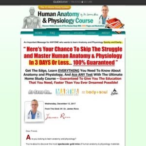 UPDATED! Human Anatomy & Physiology Course - $55.81 Per Sale!