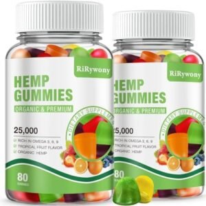 (2 Packs) Hemp Gummies High Potency - Pure Extra Strength Organic Hemp Oil Gummies - 100% Natural Bear Hemp Gummy for Adults - 160 Edibles Gummies