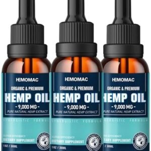(3 Pack) Hemp Oil High Potency - Maximum Strength Natural Hemp Drops Organic Tincture with Vegan, Non-GMO - Grown & Made in USA